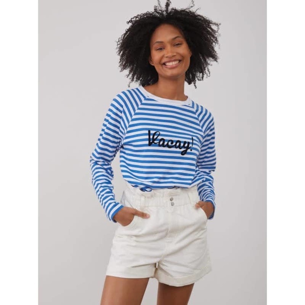 South Parade Vacay blue striped shirt - Small